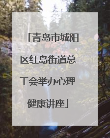青岛市城阳区红岛街道总工会举办心理健康讲座