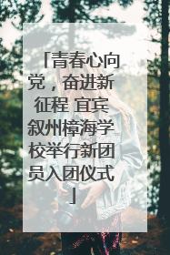 青春心向党，奋进新征程 宜宾叙州樟海学校举行新团员入团仪式