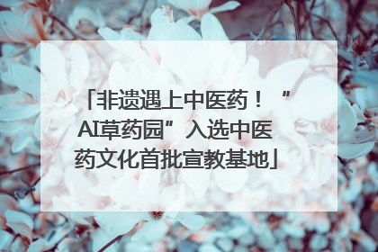 非遗遇上中医药！“AI草药园”入选中医药文化首批宣教基地