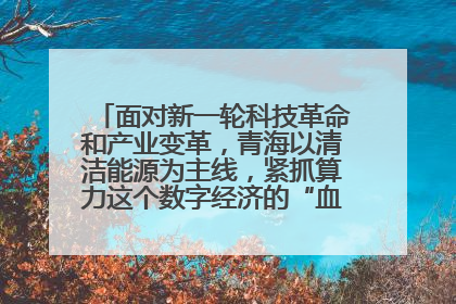 面对新一轮科技革命和产业变革，青海以清洁能源为主线，紧抓算力这个数字经济的“血液”、科技主权的“筹码”、产业升级的“杠杆”、绿色转型的“支点”，勇于撬动国家“双碳”战略、“东数西算”工程重大发展新机遇