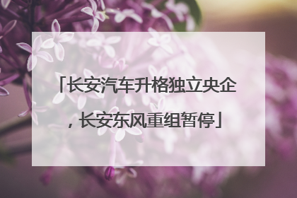 长安汽车升格独立央企，长安东风重组暂停