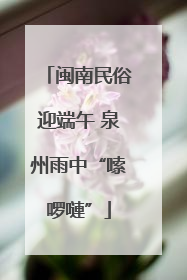闽南民俗迎端午 泉州雨中“嗦啰嗹”
