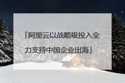 阿里云以战略级投入全力支持中国企业出海