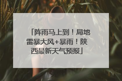 阵雨马上到！局地雷暴大风+暴雨！陕西最新天气预报