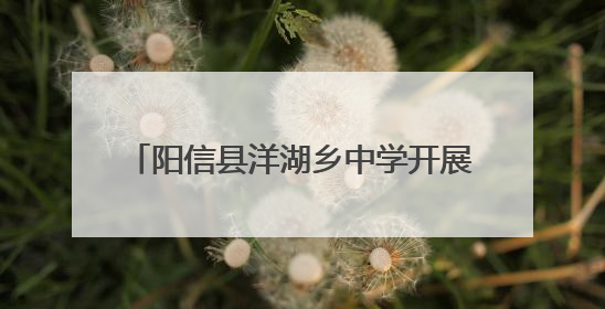 阳信县洋湖乡中学开展心理健康月系列活动