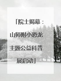 院士揭幕：山师附小恐龙主题公益科普展启动