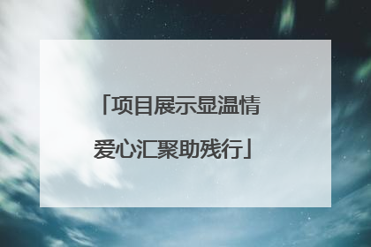 项目展示显温情 爱心汇聚助残行