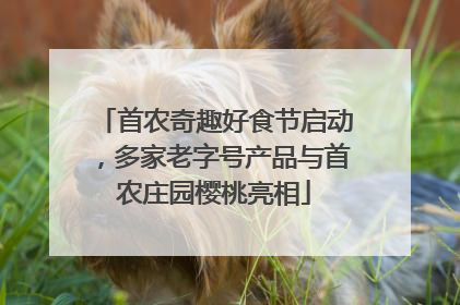 首农奇趣好食节启动，多家老字号产品与首农庄园樱桃亮相