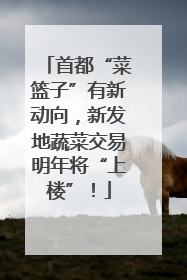 首都“菜篮子”有新动向，新发地蔬菜交易明年将“上楼”！