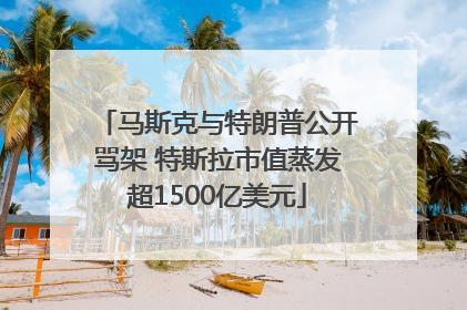 马斯克与特朗普公开骂架 特斯拉市值蒸发超1500亿美元