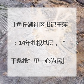鱼丘湖社区书记王萍：14年扎根基层，“千条线”里一心为民