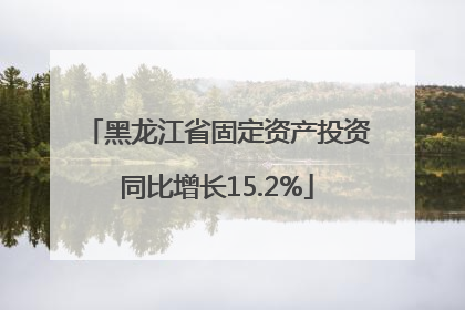 黑龙江省固定资产投资同比增长15.2%