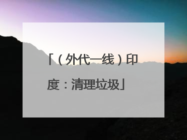 （外代一线）印度：清理垃圾