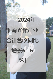 2024年淮南光储产业合计营收同比增长61.6%