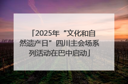 2025年“文化和自然遗产日”四川主会场系列活动在巴中启动