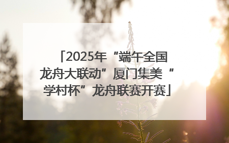 2025年“端午全国龙舟大联动”厦门集美“学村杯”龙舟联赛开赛