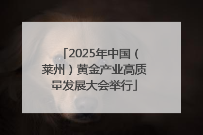 2025年中国（莱州）黄金产业高质量发展大会举行