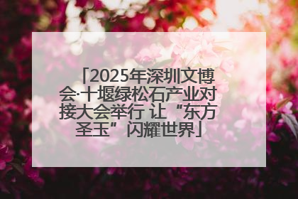2025年深圳文博会·十堰绿松石产业对接大会举行 让“东方圣玉”闪耀世界
