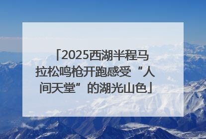 2025西湖半程马拉松鸣枪开跑感受“人间天堂”的湖光山色