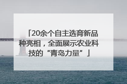 20余个自主选育新品种亮相，全面展示农业科技的“青岛力量”
