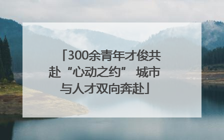 300余青年才俊共赴“心动之约” 城市与人才双向奔赴