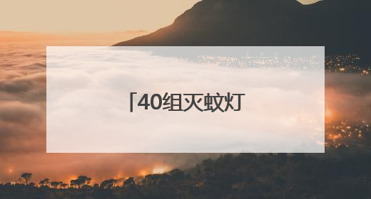 40组灭蚊灯上岗，科技助力居民安然度夏