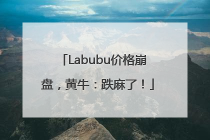 Labubu价格崩盘，黄牛：跌麻了！